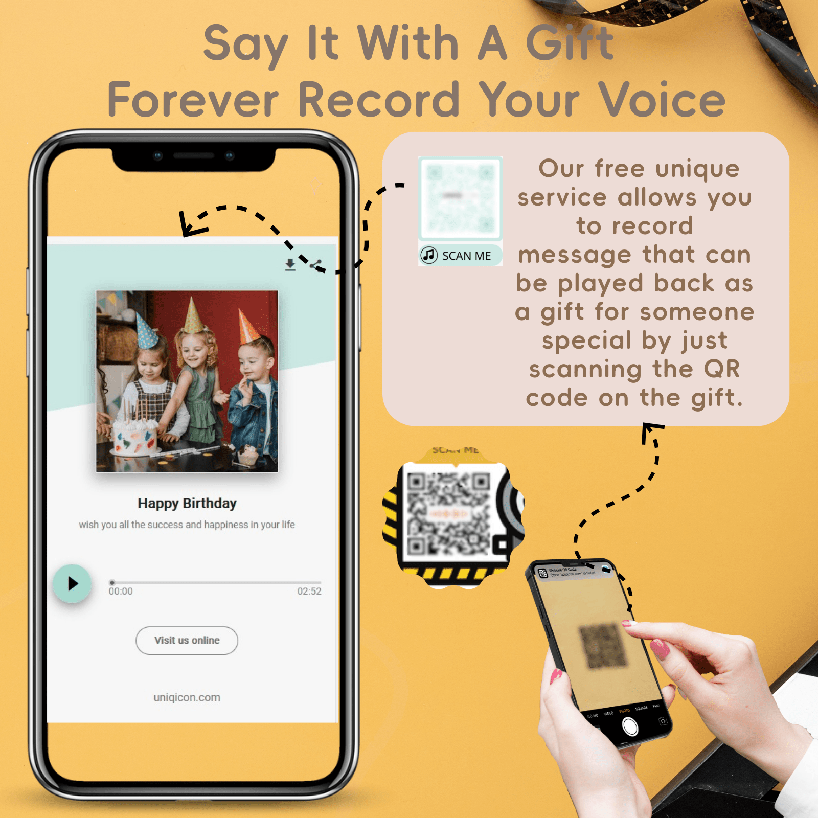 Personalized Customized Memory Retro Camera Film HD Photo Album Film Roll Keychain F3 Voice Message Creative Birthday Valentine Christmas Graduation Friend Anniversary Gift Souvenir Customized Handmade - uniqicon