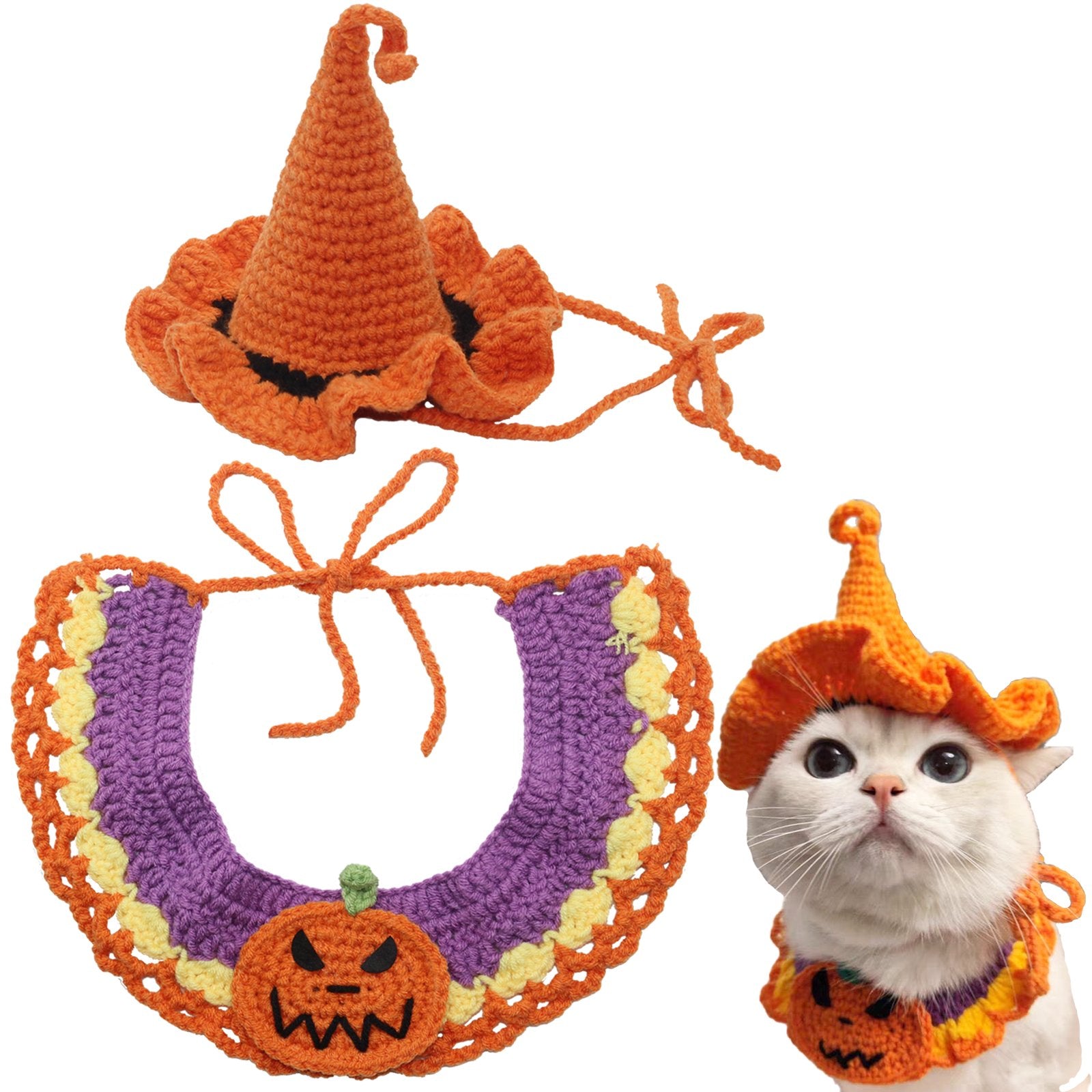 dog halloween costume, handmade collar costumes for dogs cat pet medium large small puppy kitten - uniqicon